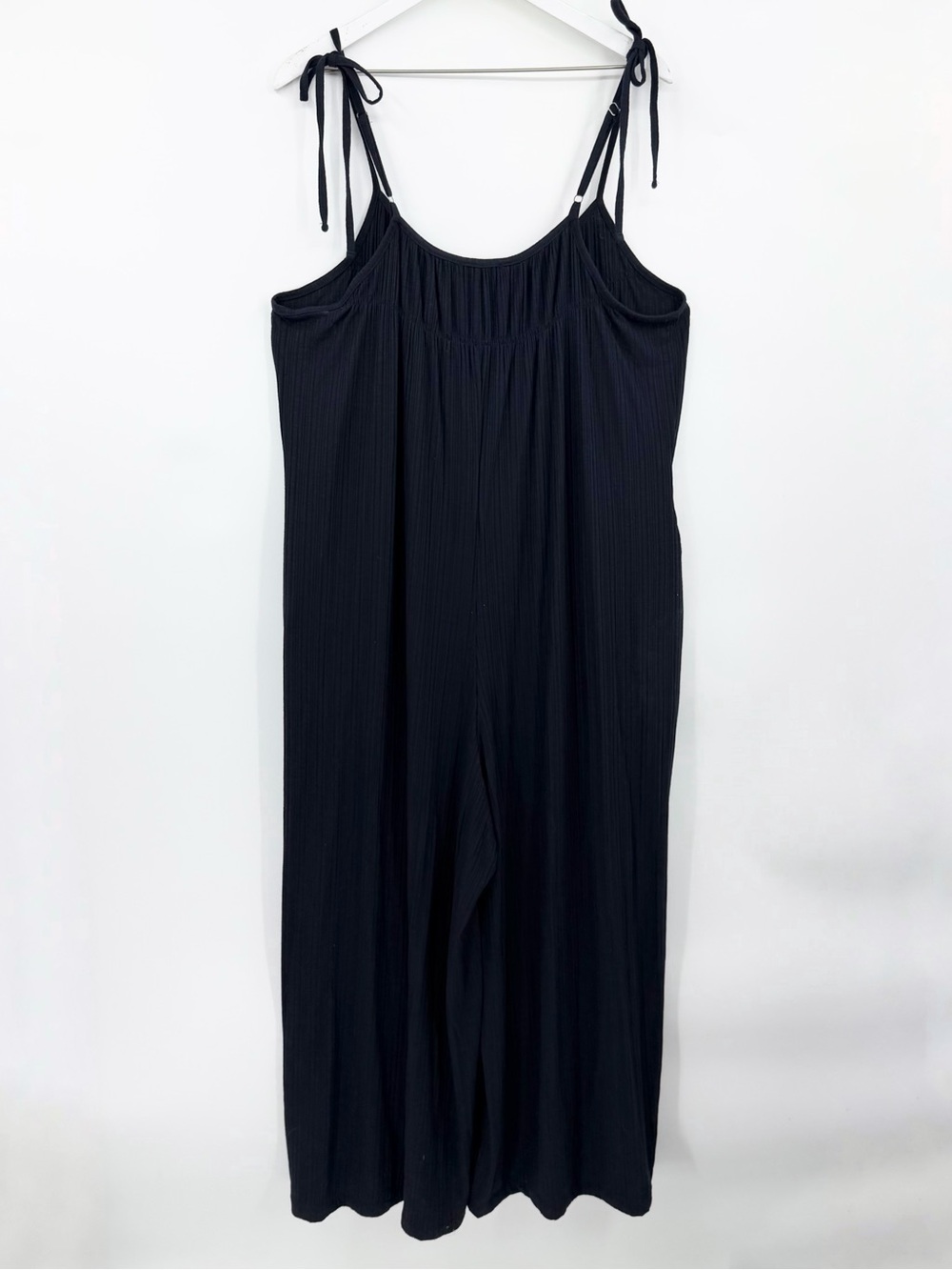 Lane Bryant Jumpsuit Spaghetti Strap Flowy Pockets Navy Plus Size 18/20 - Picture 3 of 6